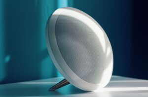 White Portable Bluetooth Speaker Design